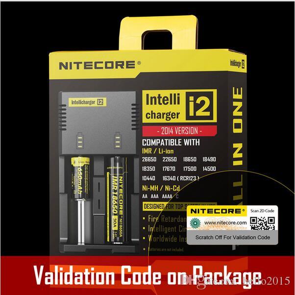 Nitecore I2 Nitecore I2 Universal Intellicharger E Cigarette Charger Universal battery I2 Charger fit 18350 18650 14500 26650 batte