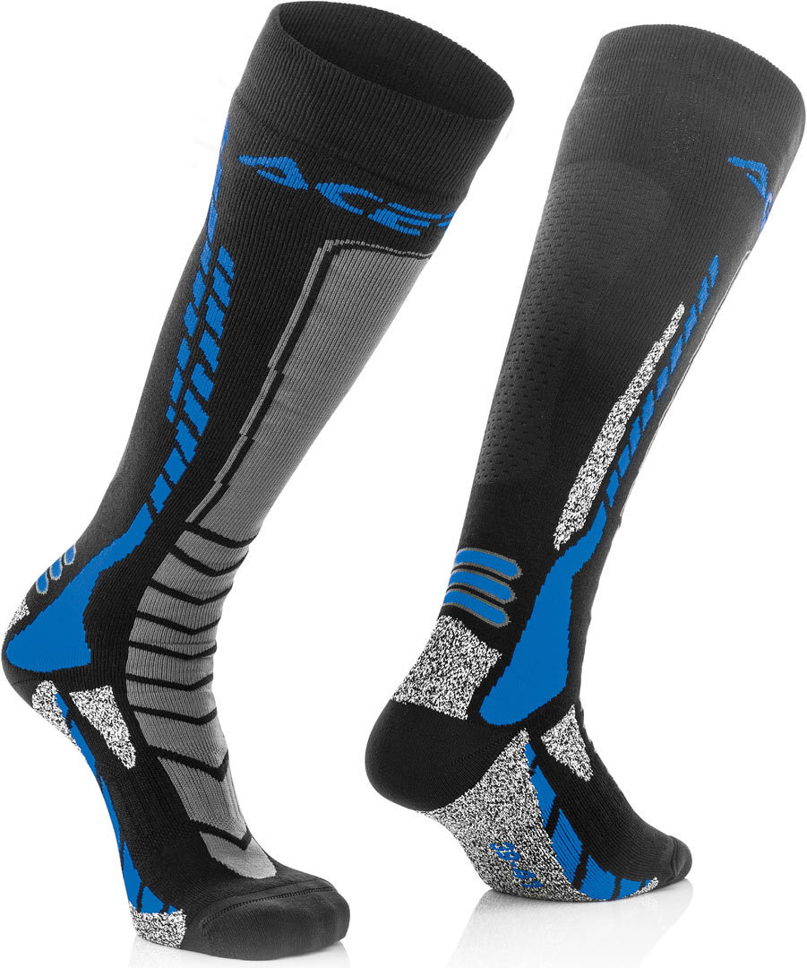 Acerbis MX Pro Chaussettes Noir Bleu 2XL