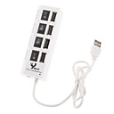 4-Port USB 2.0 High Speed Hub with Switch per hub