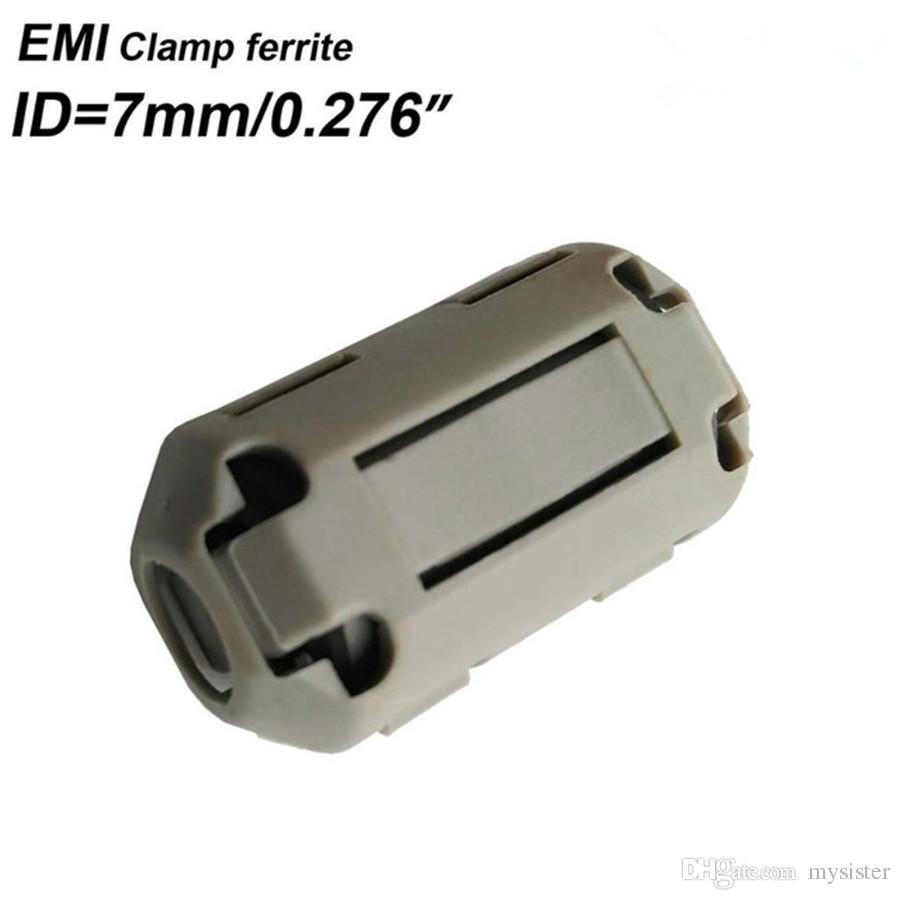 ID=7mm UF70B split clamp clip EMI filter ferrite core NOISE CANCEL grey color for diameter 6 7 8mm cables 200pcs/lot