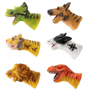 Chomping LionTriceratops Dino Head Dinosaur Action Figure Hand Puppet Child Toy