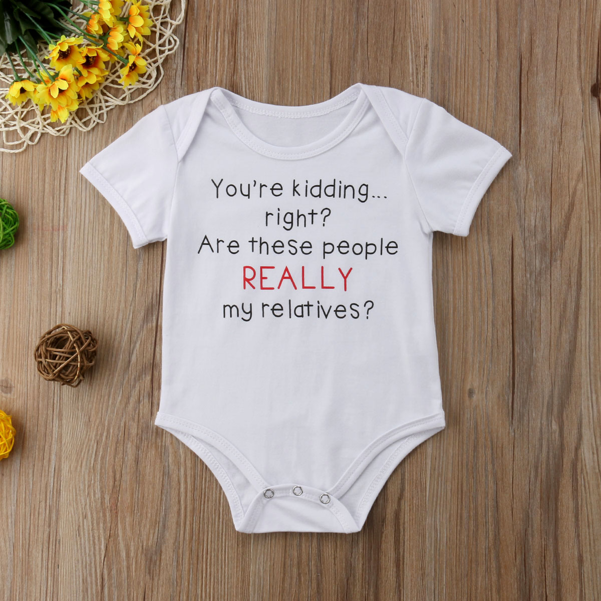 Baby REALLY Letter Print Bodysuit
