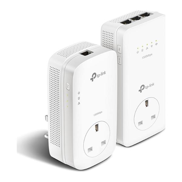 TP-Link AV1300 TL-WPA8630P 1300Mbps Gigabit Passthrough Powerline AC Wi-Fi Kit (White) - V2.0