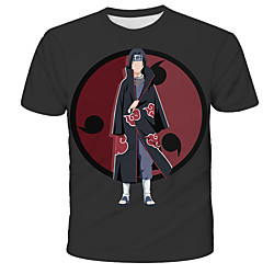 Inspiré par Naruto Uchiha Sasuke Anime Dessin Animé 100 % Polyester 3D Harajuku Art graphique Kawaii Tee-shirt Pour Femme / Homme Lightinthebox