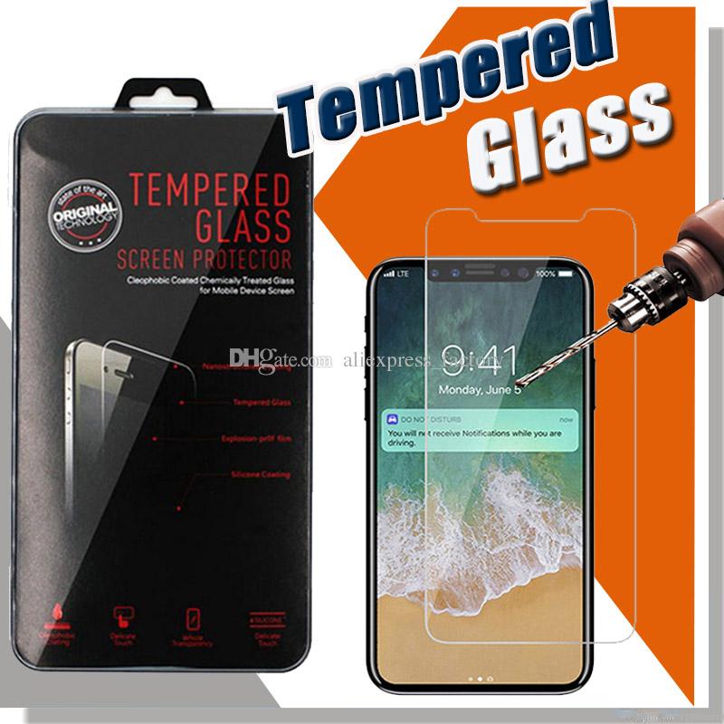 9H Premium Clear Transparent Tempered Glass Screen Protector Film Guard For iPhone 11 Pro Max XS XR X 8 7 6 Plus 5 SE Antiknock with Package