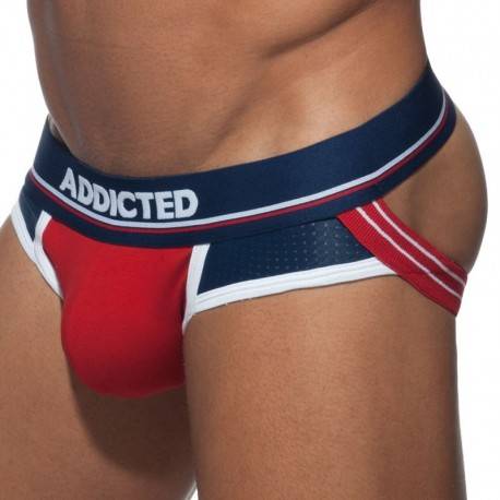 Addicted Push Up Sport Jock Strap - Red M