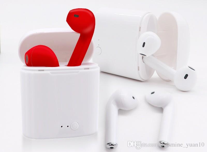 High quanlity Mini i7 Twins Bluetooth Earbuds I7 Wireless Earphones Headphone Ear Buds For Iphone Android With Charger Dock for Cell phone