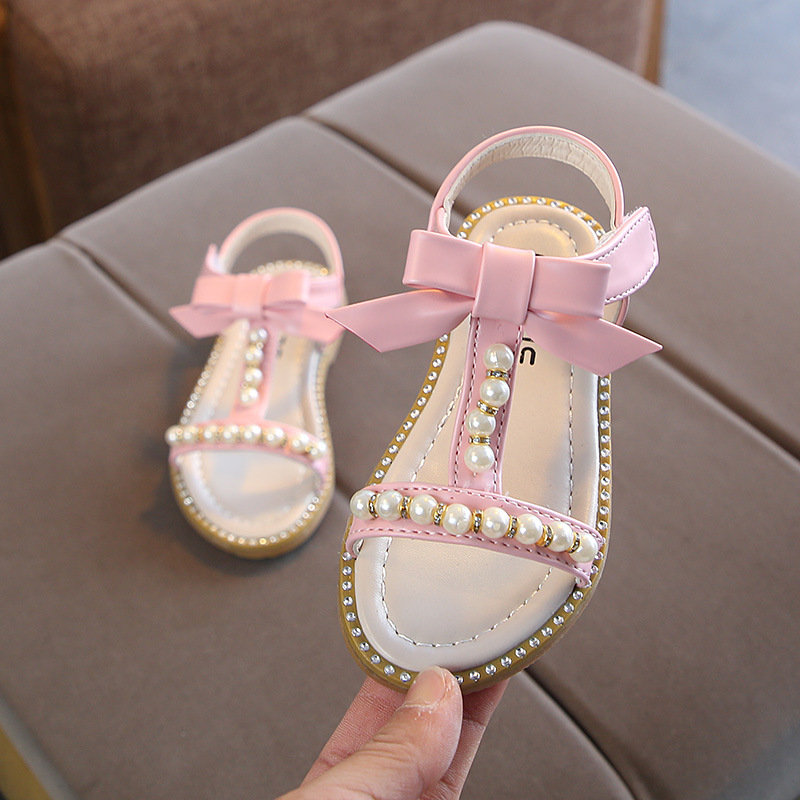 Baby/ Toddler Girl's Pearl Decor Bowknot Sandal