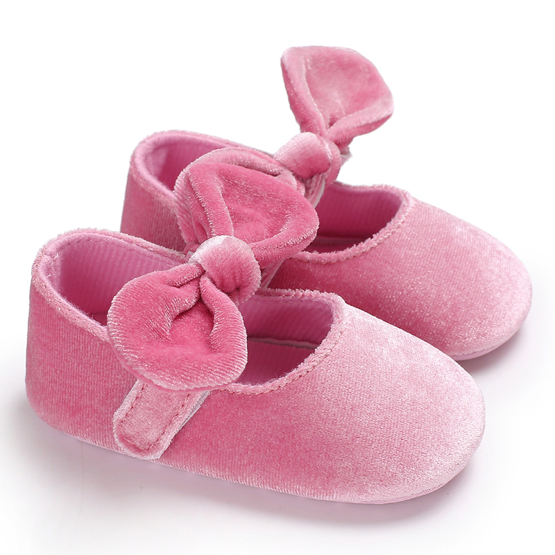Baby / Toddler Girl Pretty Bowknot Decor Solid Prewalker Shoes