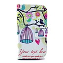 Birdcage Owl Pattern PU Leather Case with Card Slot and Stand for Samsung Galaxy S3 mini I8190