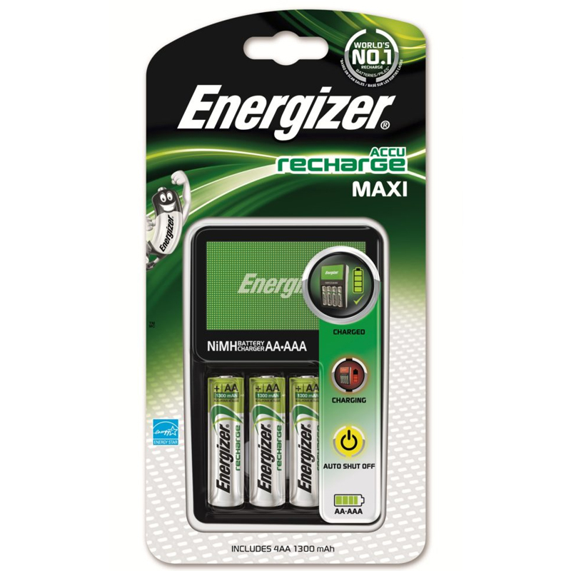 Energizer Maxi Battery Charger with + AA 1300mAh Batteries