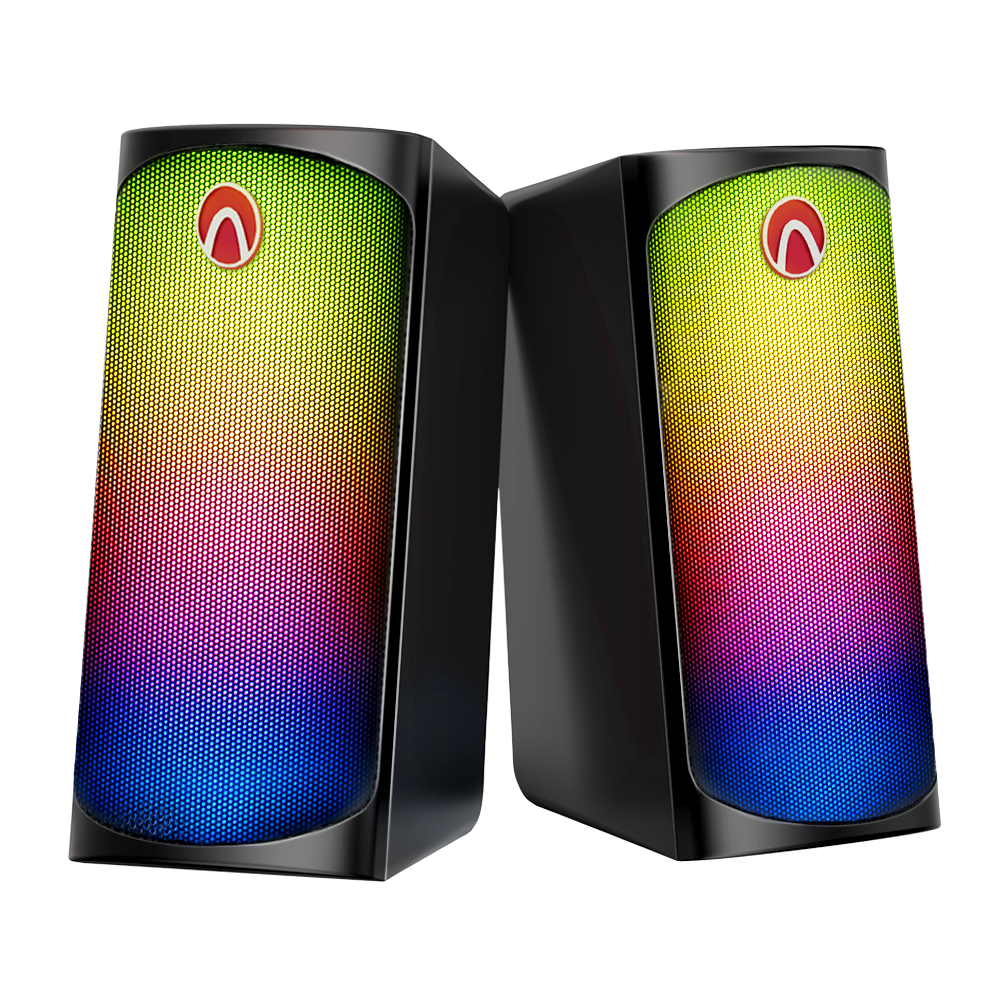 BlitzWolf® AirAux AA-GCR3 Computerlautsprecher RGB-Licht 4 Einheiten HiFi Stereo AUX Bluetooth-Lautsprecher USB-Versorgu