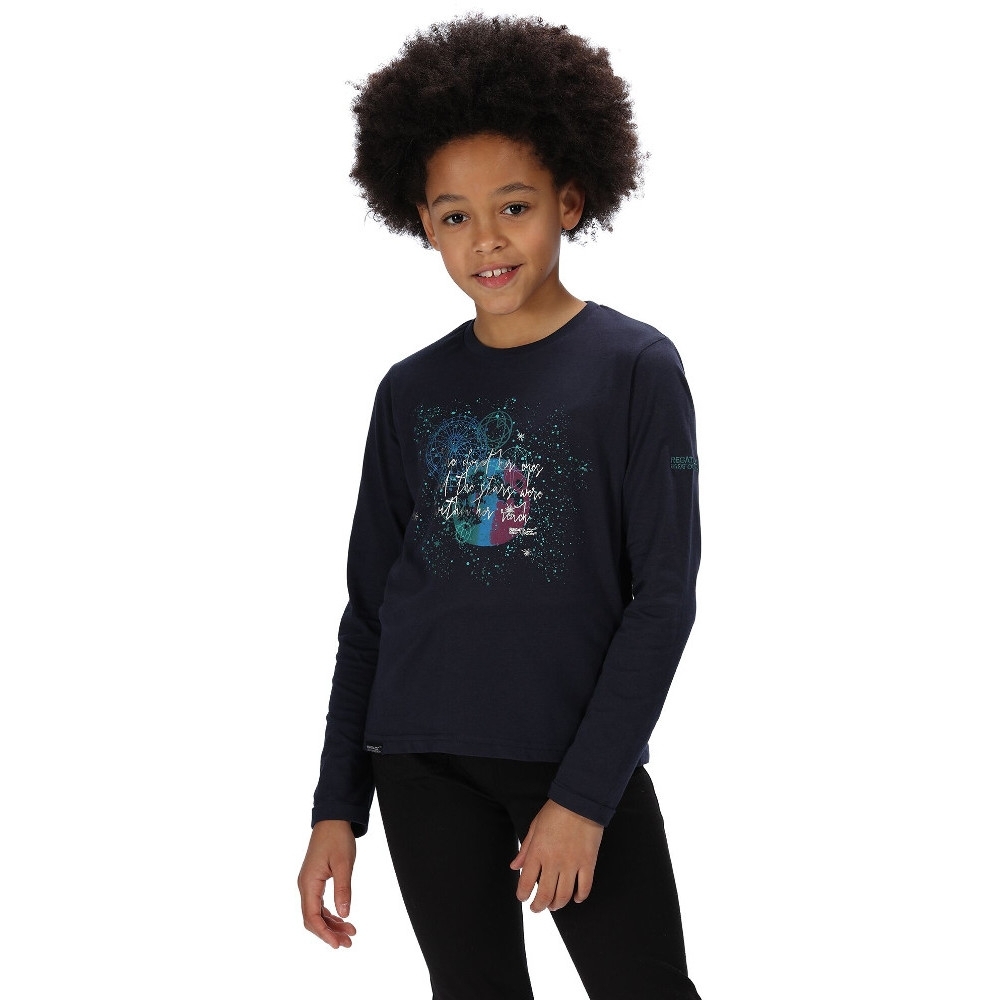 Regatta Boys Wendell Coolweave Cotton Long Sleeve Top 15 Years - Chest 86-89cm