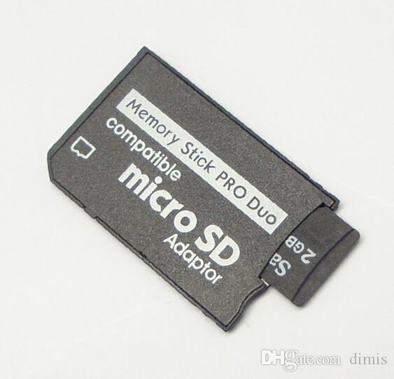 Wholesale-Free Shipping 50pcs/lot Micro SD SDHC TF to Memory Stick MS Pro Duo PSP Adapter
