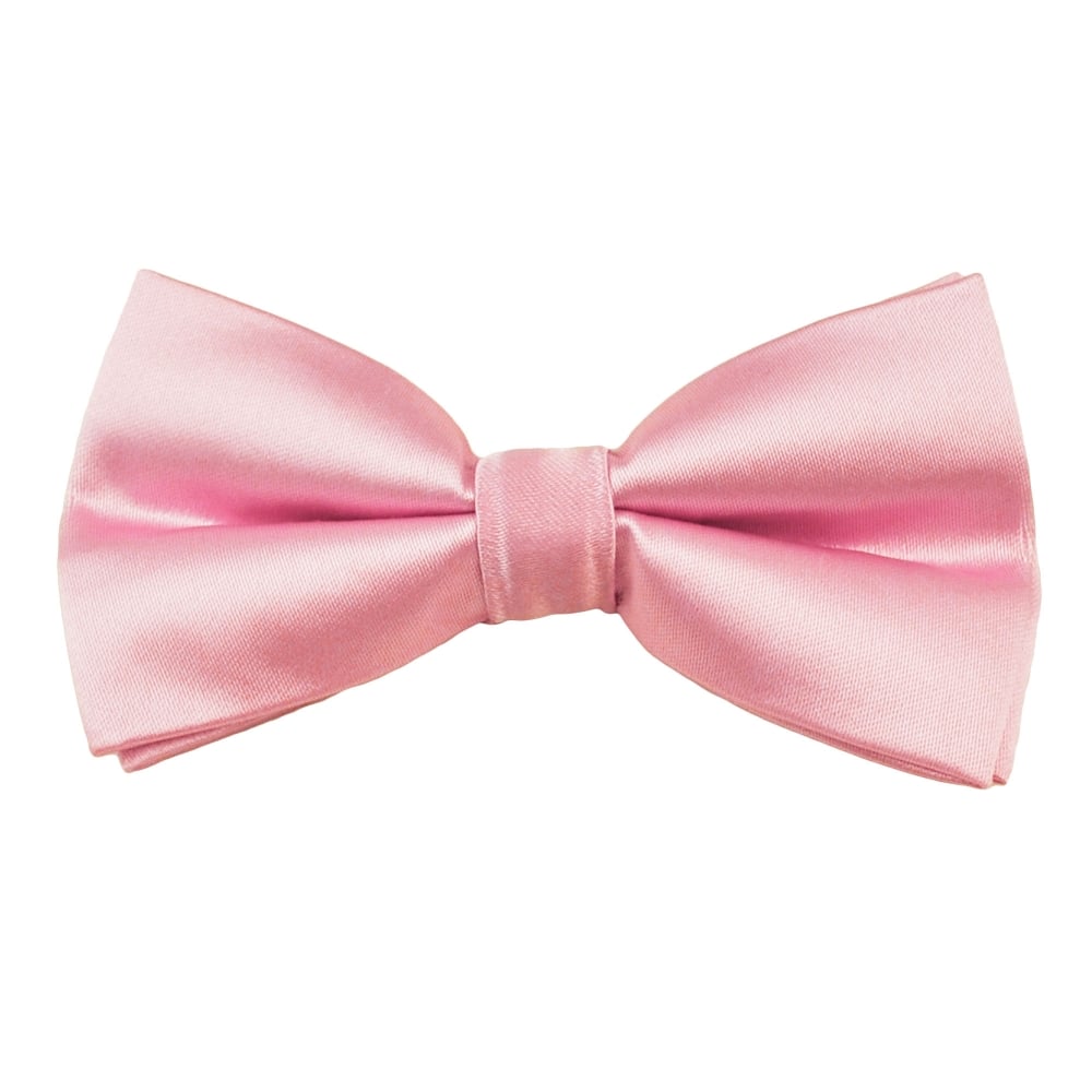 Plain Baby Pink Bow Tie