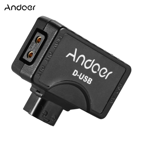 ROLUX D-Tap (P-Tap) to USB Adapter Connector 5V for V-mount Camera Battery Can be Used for Charger for BMCC Smartphone Monitor