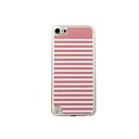 Pink and White Striped Leather Vein Pattern PC Hard Case for iPod touch 5