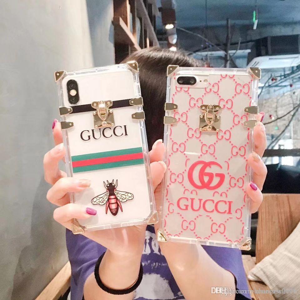 For iPhone X XR XS MAX Mobile Shell Transparent TPU luxurious brand Soft Case for iPhone 6 6plus 7 7plus 8 8plus 11 11rpo max Case