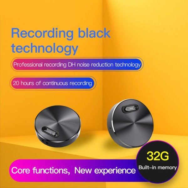 Digital Voice Recorder Q37 Mini USB Flash 8/16/32G Activated Recorders Round 15 Hours Continuous Dictaphone Audio Recording Device