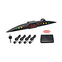 4 Capteur Parking Radar Wireless System-affichage LED et Buzzer Alarm (Blanc, Noir, Argent)