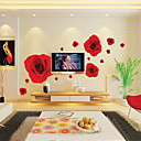 1PCS Colorful Romantic Red Rose Wall Sticker