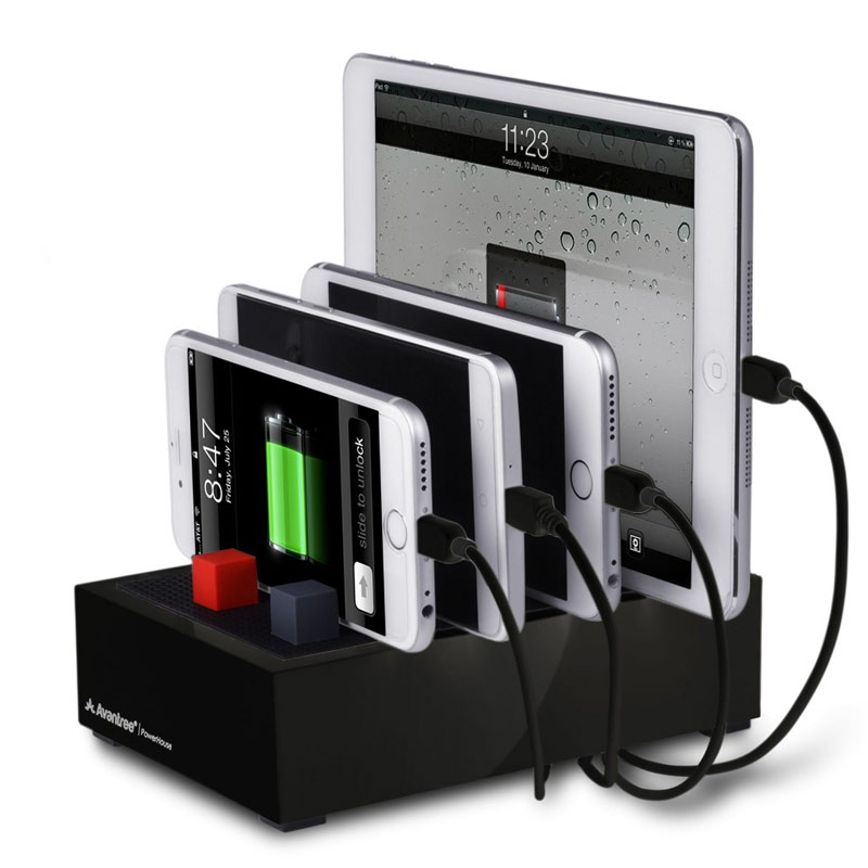 Avantree PowerHouse Multi-Geräte USB Desk Ladestation - Schwarz