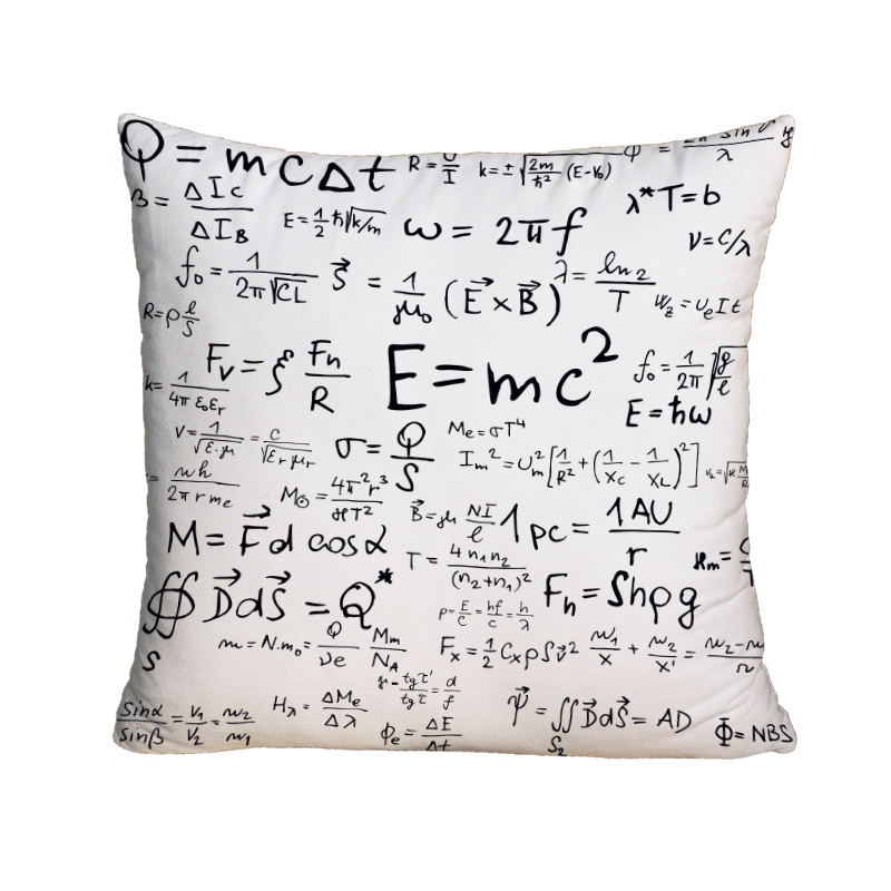 Mathematical Formula Suede Printed Pillowcase