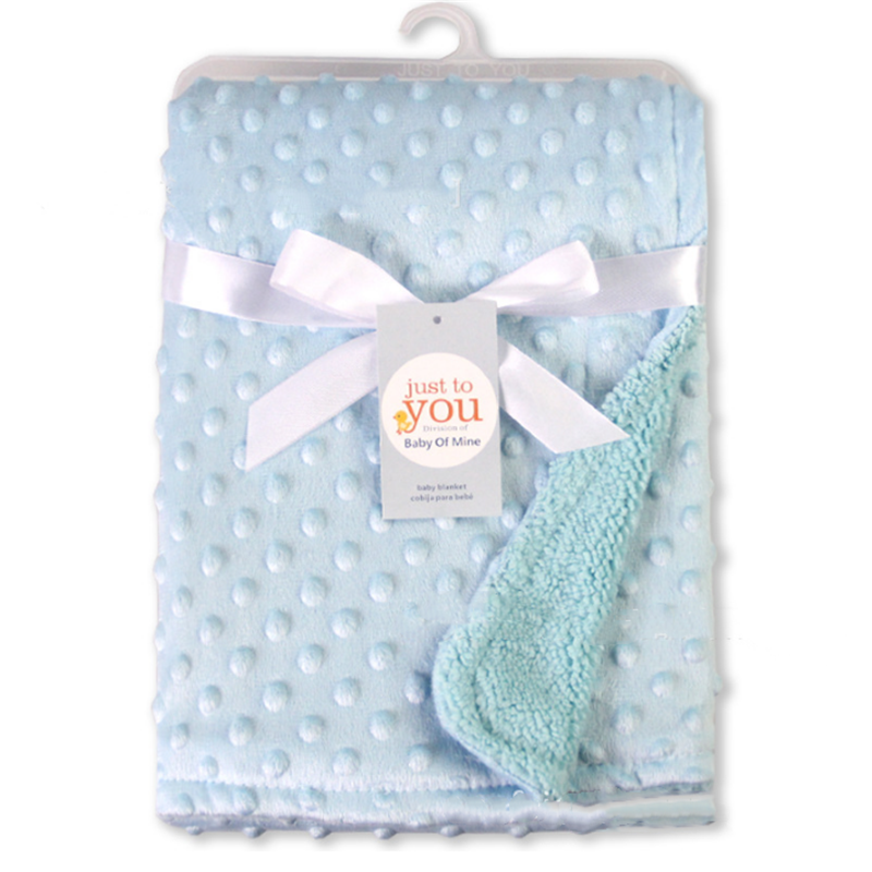 Dotted Fleece-lining Baby Blanket