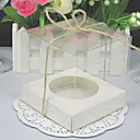 boîtes à gâteau transparentes avec base à l'intérieur (ensemble de 12)