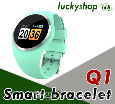 New Q1 Color Screen Smart Watch Wristband Blood Pressure Heart Rate Monitor Fitness Tracker Men Women Smartwatch Bracelet 1pcs