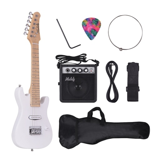 Muslady Ensemble de guitare électrique pour enfants ST pour enfants, 28 pouces