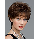 Synthetic Wig Straight Natural Straight Straight Pixie Cut With Bangs Wig Short Brown Black Synthetic Hair Women's Brown StrongBeauty