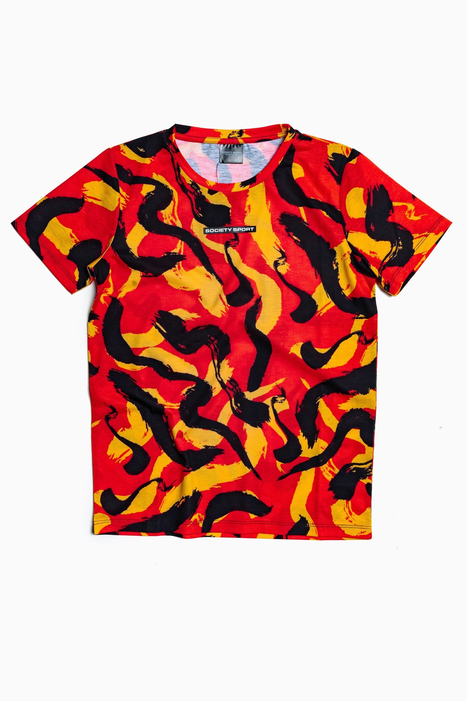 Hype Society Sport Squiggle Fire Multi T-Shirt | Size 9/10Y