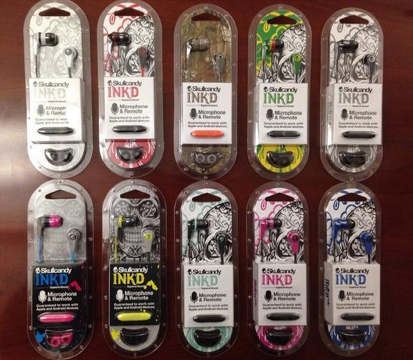 colorful nkd 3.5mm earphone deep bass headphone headset with microphone for iphone 5s 6 6s plus for samsung s8 s7 note8 with retail package