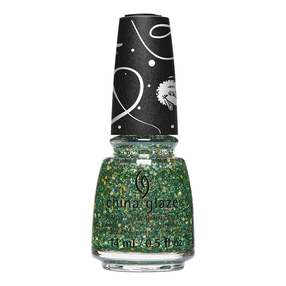 china glaze nail lacquer sesame street 50 years and counting collection - a grouchy new year