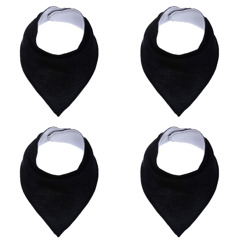 4-pack Solid Cotton Bibs