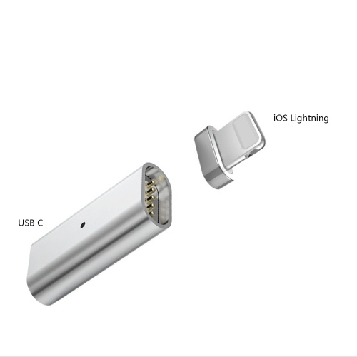 Magnetic Charging Cable Adapter USB-C Type-C Female for Male iOS Lightning 8-pin Data Line Converter for iPhone