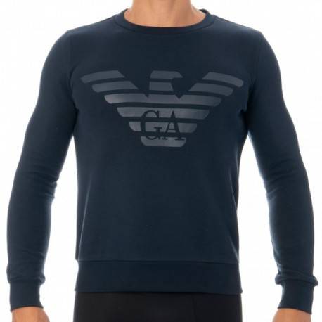 Emporio Armani Terry Megalogo Sweater - Navy S