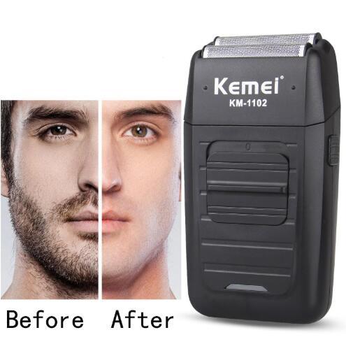 Rechargeable Cordless Electric Shaver for Men Twin Blade Reciprocating Beard Razor Face Care Multifunction Strong Trimmer KM-1102