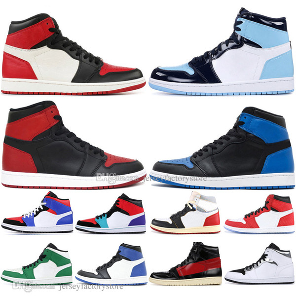 Cheap 1 High OG Banned Bred Toe Spider-Man UNC 1s top 3 Mens Basketball Shoes Homage To Home Chicago Royal Blue Men Sports women Sneakers