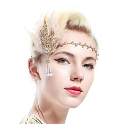 The Great Gatsby Charleston Vintage 1920s Flapper Headband Women's Feather Costume Head Jewelry Black / Golden Vintage Cosplay Party Prom Sleeveless / Headwear / Headwear Lightinthebox