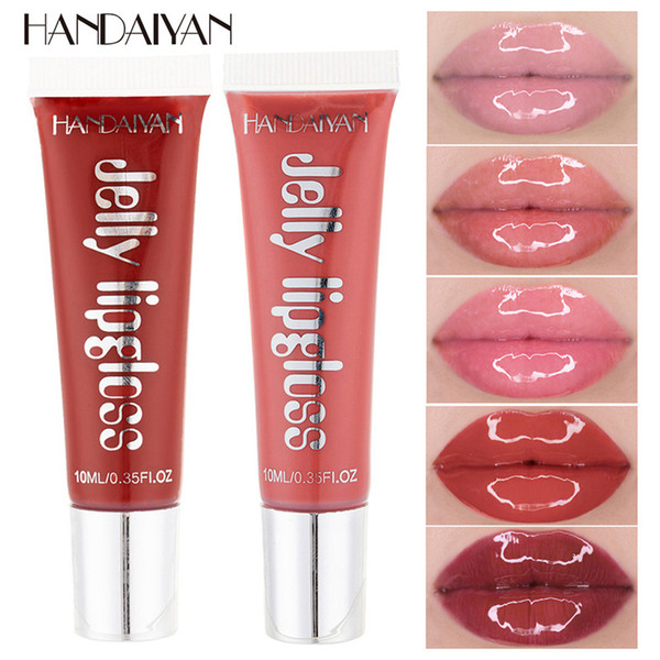 handaiyan jelly lip gloss full lips candy color moisturizering shimmer mirror lipstick glitter lip glaze makeup