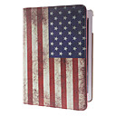 360°Rotating Retro Style American Flag Pattern PU Full Body Case with Stand for iPad Air