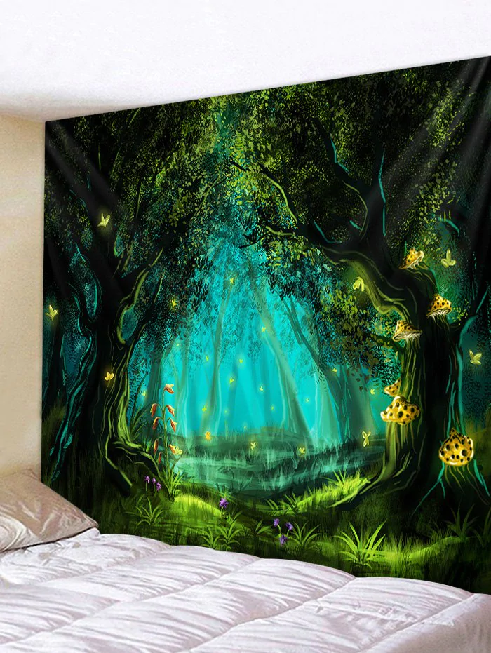 Halloween Night Forest Print Tapestry Wall Hanging Art Decoration