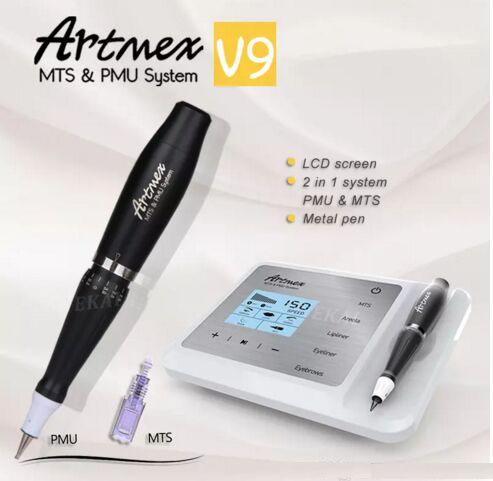 Professional Artmex V9 Permanent Makeup Tattoo Machine Model Digital Eyebrow Lip Eyeline MTS / PMU Rotary Pen DHL