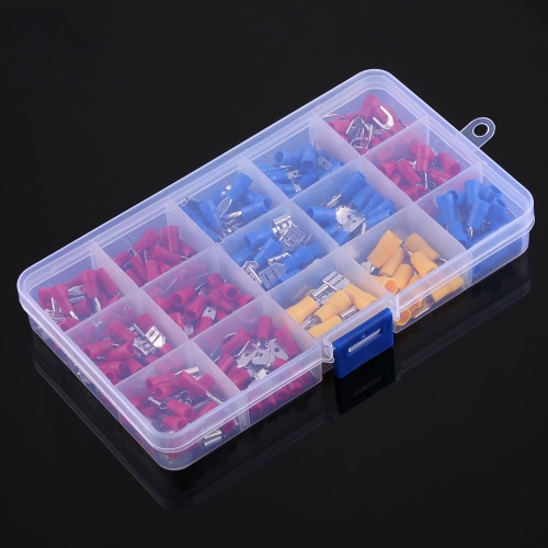 280PCS Assortiment de connecteur de câble de fil électrique isolé par borne à pince à sertir ensemble