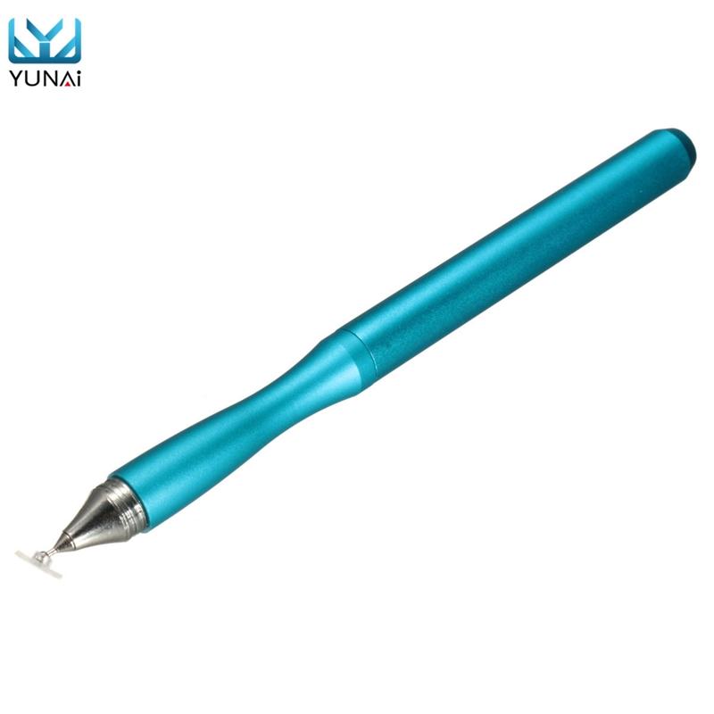 Wholesale- YUNAI Universal Mobile Phone Tablet Stylus Pen Aluminum Precision Round Tip Capacitive Touch Screen Stylus Pen For iPad/