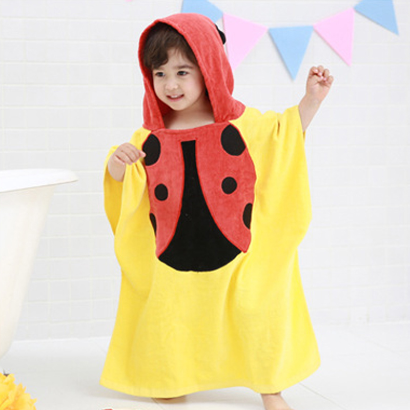 Absorbent Cotton Hooded Bathrobe