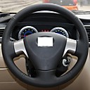 Xuji ™ Noir Couvre volant en cuir véritable pour la période 2006-2010 Toyota Corolla 2008-2013 Corolla EX