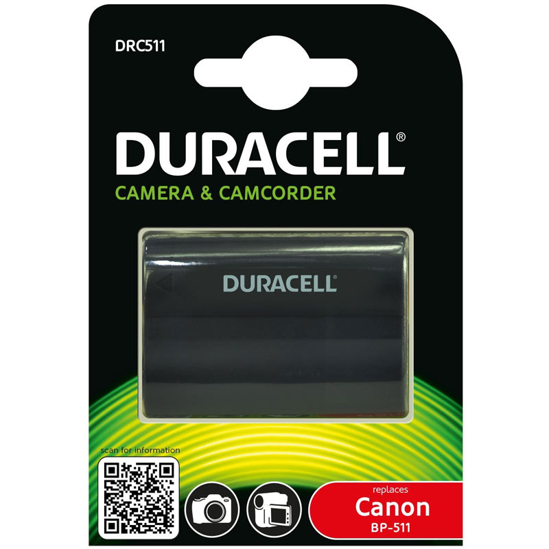 Duracell Canon BP-511, BP-511A, BP-512, BP-513, BP-514, BP508 Camera Battery